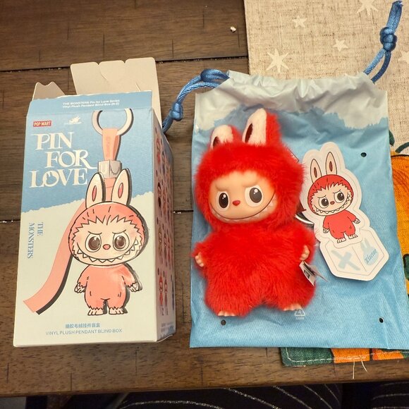 POPMART LABUBU PIN FOR LOVE SERIES CONFIRMED LETTER X NEW - Picture 1 of 3